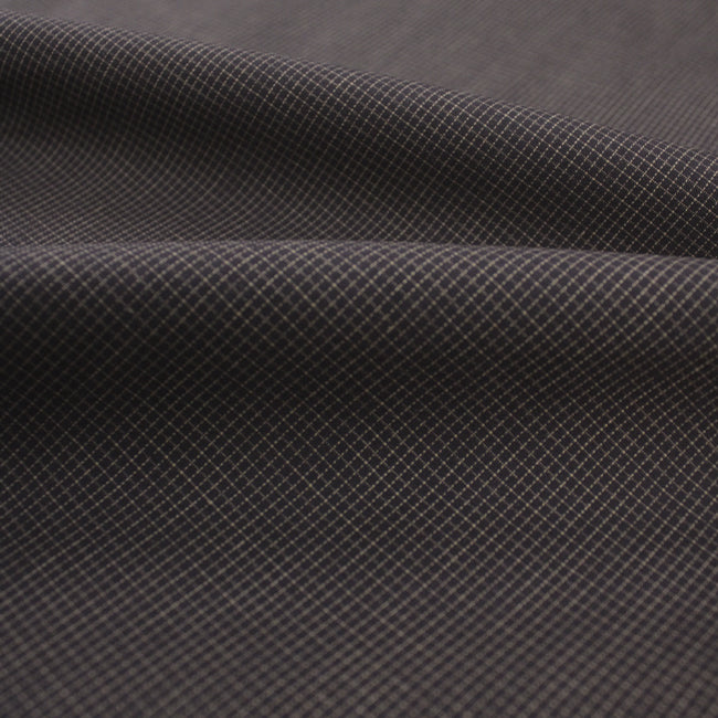 Tecido Camisaria Tricoline Fio 60 - Alexandria 332 Xadrez P Branco - Fundo Marrom - 100% Algodão - Milfios Tecidos