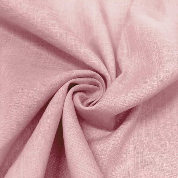Cambraia de algodão 19 rosa com trama de linho, 100% algodão