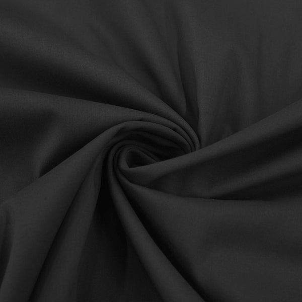 Tecido Tricoline fio 50 Viena Preto com Poliamida e Elastano - foto 1