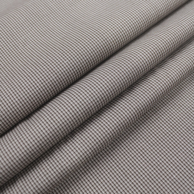 Tecido para camisaria tricoline fio 60 Alexandria 337 xadrez P marrom com fundo caramelo, 100% algodão