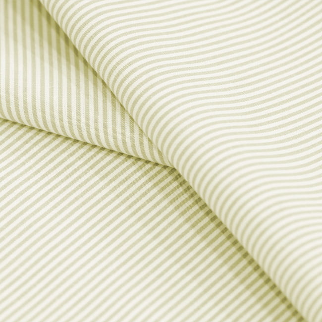 Tecido Camisaria Tricoline Fio 40 - Fio Tinto Listra P - Bege - 100% Algodão - Milfios Tecidos