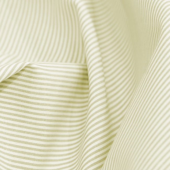 Tecido Camisaria Tricoline Fio 40 - Fio Tinto Listra P - Bege - 100% Algodão - Milfios Tecidos