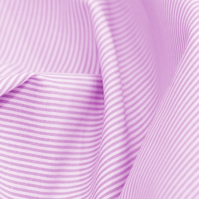 Tecido Camisaria Tricoline Fio 40 - Fio Tinto Listra P - Lilás - 100% Algodão     - Milfios Tecidos