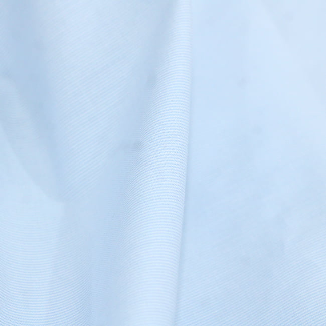 Tecido Camisaria Tricoline Fio 40 - Fio Tinto Listra PP - Azul Claro - 100% Algodão    - Milfios Tecidos