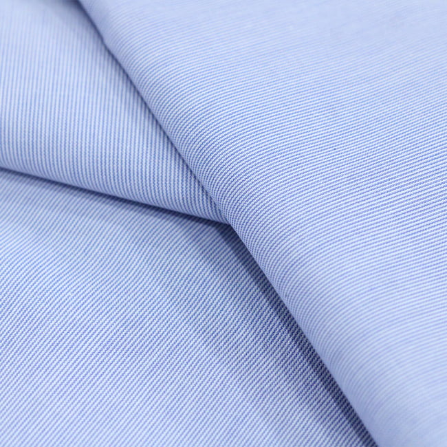 Tecido Camisaria Tricoline Fio 40 - Fio Tinto Listra PP - Azul Royal - 100% Algodão     - Milfios Tecidos