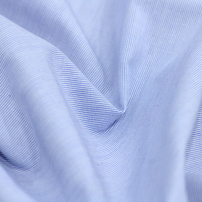 Tecido Camisaria Tricoline Fio 40 - Fio Tinto Listra PP - Azul Royal - 100% Algodão     - Milfios Tecidos