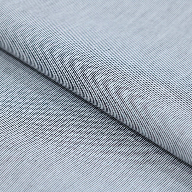 Tecido Camisaria Tricoline Fio 40 - Fio Tinto Listra PP - Preto - 100% Algodão   - Milfios Tecidos