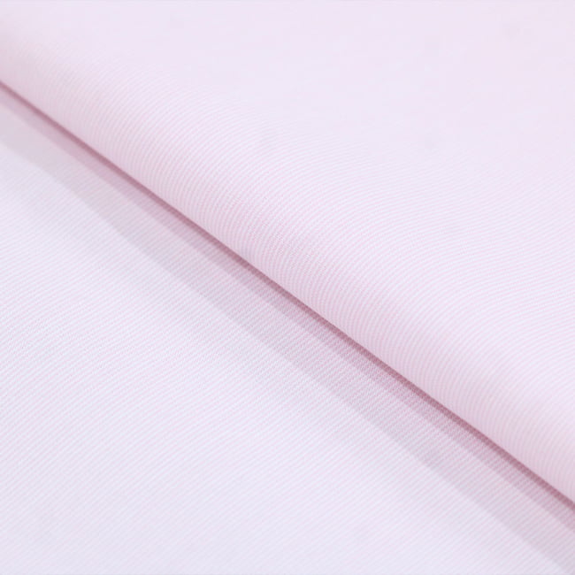 Tecido Camisaria Tricoline Fio 40 - Fio Tinto Listra PP - Rosa - 100% Algodão     - Milfios Tecidos