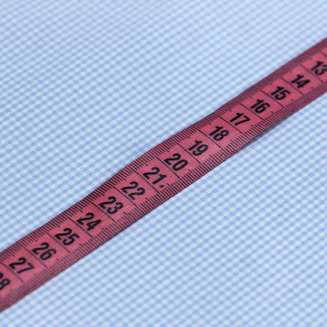 Tecido Camisaria Tricoline Fio 40 - Fio Tinto - Vichy Xadrez P - Azul Claro - 100% Algodão       - Milfios Tecidos