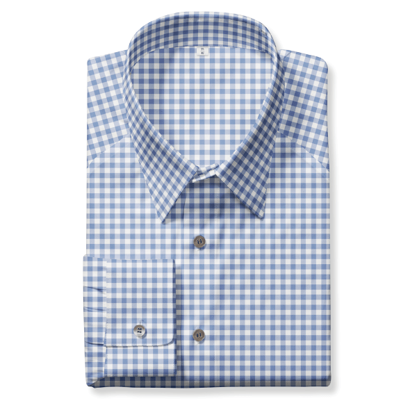 Tecido Camisaria Tricoline Fio 40 - Fio Tinto - Vichy Xadrez G - Azul Royal - 100% Algodão - Milfios Tecidos