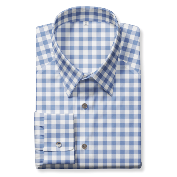 Tecido Camisaria Tricoline Fio 40 - Fio Tinto - Vichy Xadrez GG - Azul Royal - 100% Algodão    - Milfios Tecidos