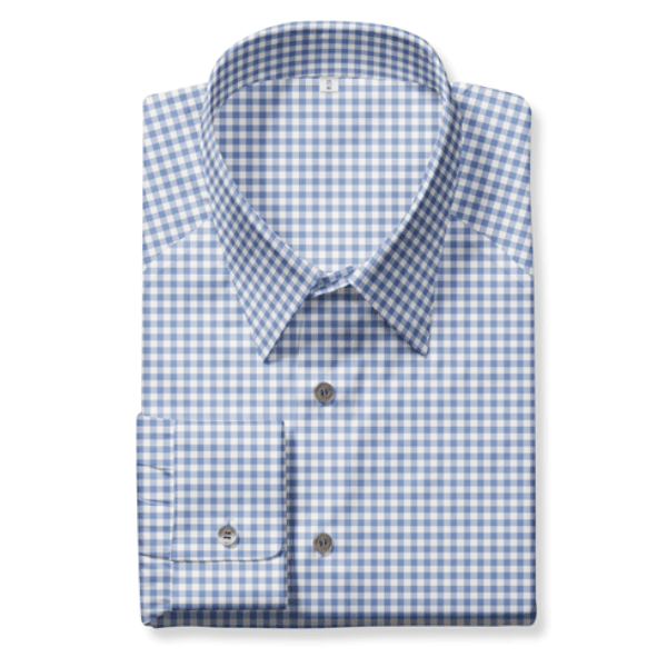 Tecido Camisaria Tricoline Fio 40 - Fio Tinto - Vichy Xadrez M - Azul Royal - 100% Algodão - Milfios Tecidos