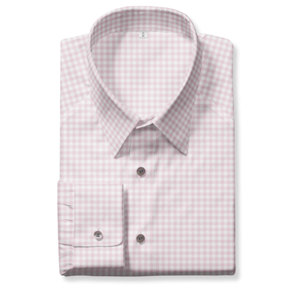 Tecido Camisaria Tricoline Fio 40 - Fio Tinto - Vichy Xadrez M - Rosa - 100% Algodão    - Milfios Tecidos