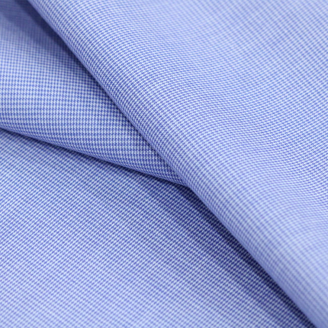 Tecido Camisaria Tricoline Fio 40 - Fio Tinto - Vichy Xadrez PP - Azul Royal - 100% Algodão     - Milfios Tecidos