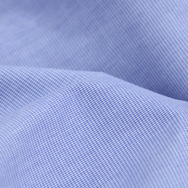 Tecido Camisaria Tricoline Fio 40 - Fio Tinto - Vichy Xadrez PP - Azul Royal - 100% Algodão     - Milfios Tecidos