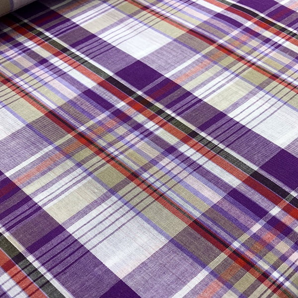 Tecido Camisaria Tricoline Fio 40 - Xadrez Madras 24 - 100% Algodão  - Milfios Tecidos