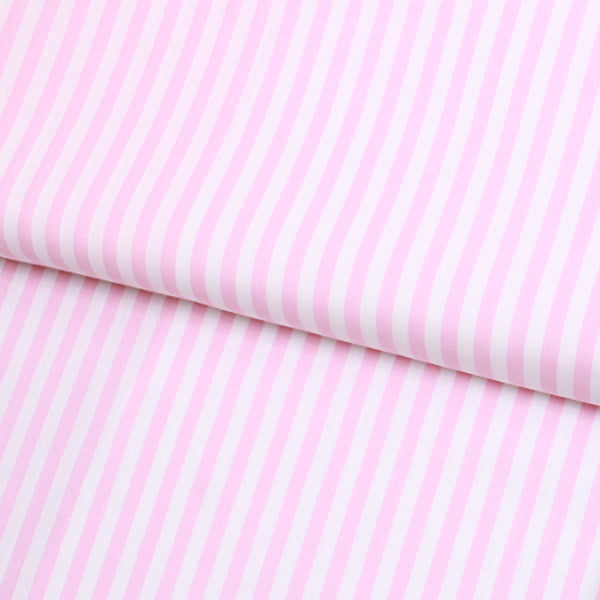 Tecido Camisaria Tricoline Fio 40 - Fio Tinto Listra G - Rosa - 100% Algodão  - Milfios Tecidos