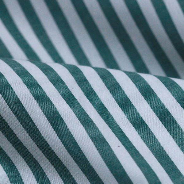 Tecido Camisaria Tricoline Fio 40 - Fio Tinto Listra G - Verde - 100% Algodão - Milfios Tecidos