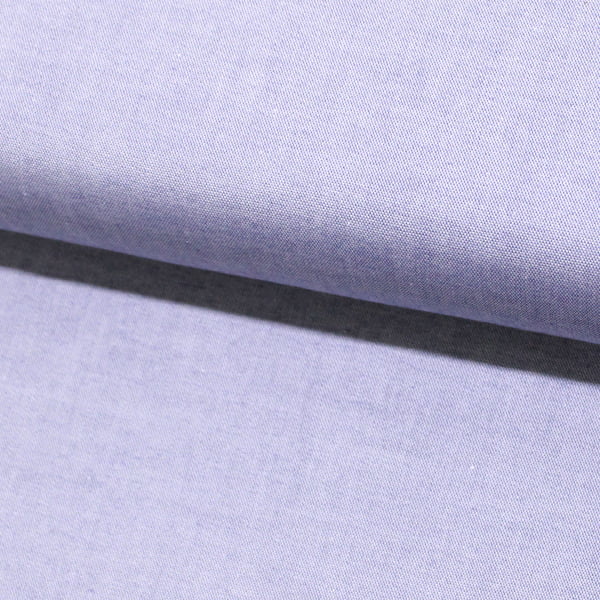 Tecido Camisaria Tricoline Fio 50 - Léon 03 - Liso - Azul Jeans - 100% Algodão - Milfios Tecidos