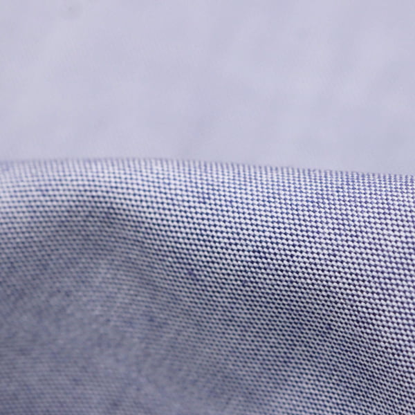 Tecido Camisaria Tricoline Fio 50 - Léon 03 - Liso - Azul Jeans - 100% Algodão - Milfios Tecidos