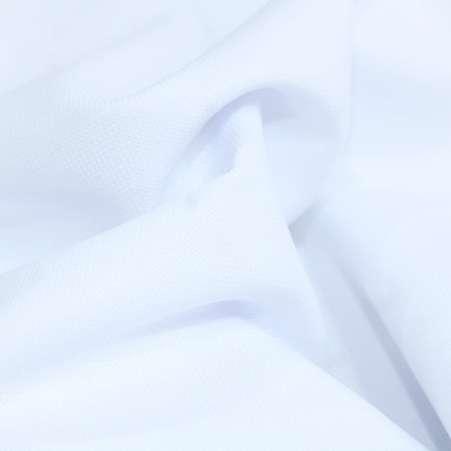 Tecido Camisaria Tricoline Fio 50 - Bis 01 - Liso - Branco - 100% Algodão - Milfios Tecidos