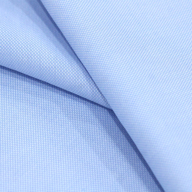 Tecido Camisaria Tricoline Fio 50 - Bis 02 - Liso - Azul Claro - 100% Algodão - Milfios Tecidos