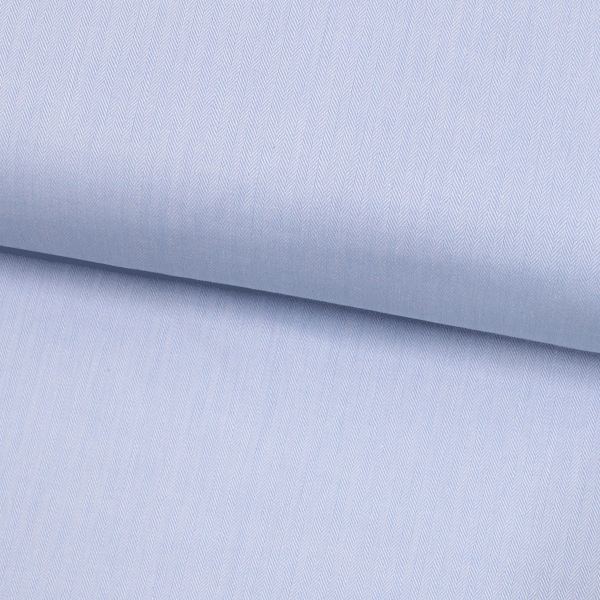 Tecido Camisaria Tricoline Fio 50 - Bolonha 04 - Maquinetado - Azul Claro - 100% Algodão - Milfios Tecidos
