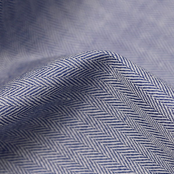 Tecido Camisaria Tricoline Fio 50 - Bolonha 05 - Maquinetado - Azul Escuro - 100% Algodão - Milfios Tecidos