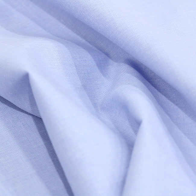 Tecido Camisaria Tricoline Fio 50 - Filas 02 - Liso - Azul Retrô - 100% Algodão - Milfios Tecidos