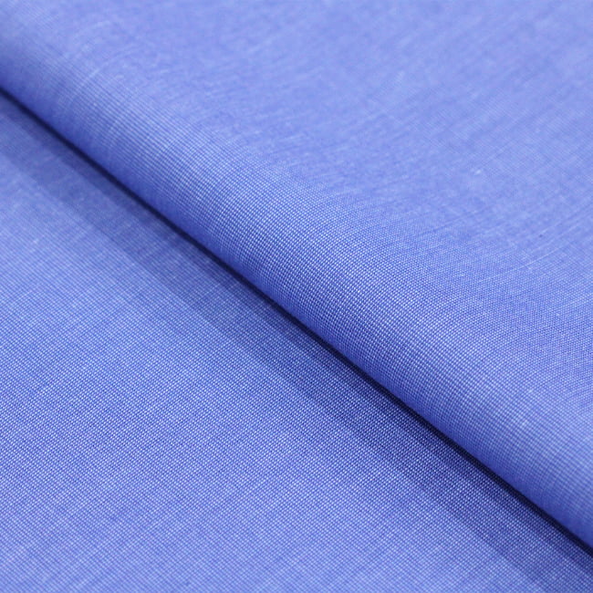 Tecido Camisaria Tricoline Fio 50 - Filas 03 - Liso - Azul Royal - 100% Algodão - Milfios Tecidos