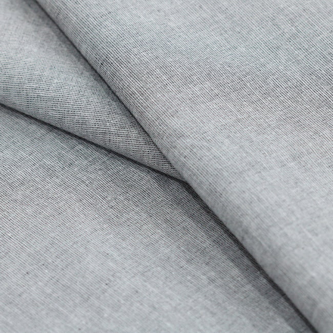Tecido Camisaria Tricoline Fio 50 - Filas 16 - Liso - Chumbo - 100% Algodão - Milfios Tecidos