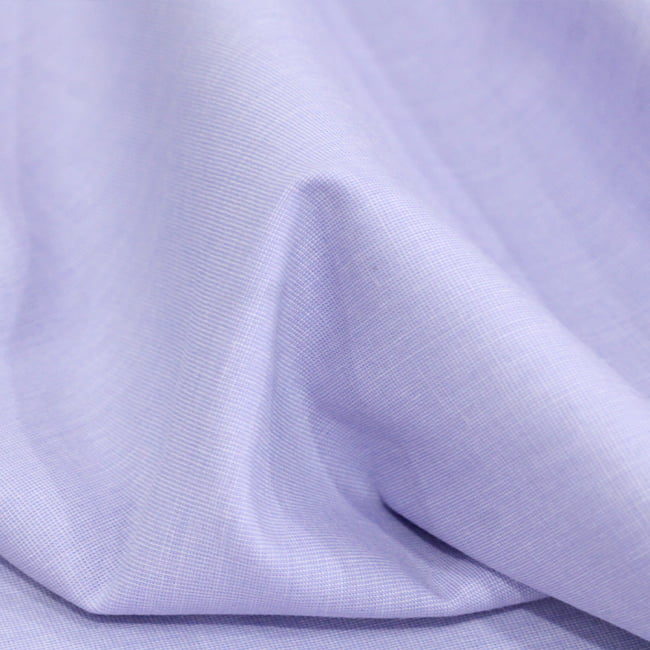 Tecido Camisaria Tricoline Fio 50 - Filas 26 - Liso - Lilás - 100% Algodão   - Milfios Tecidos
