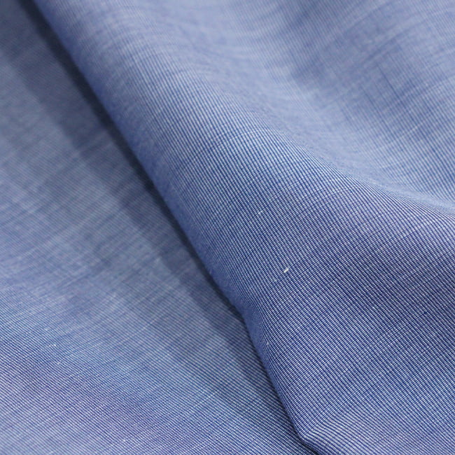 Tecido Camisaria Tricoline Fio 50 - Filas 41 - Liso - Azul Acero - 100% Algodão  - Milfios Tecidos