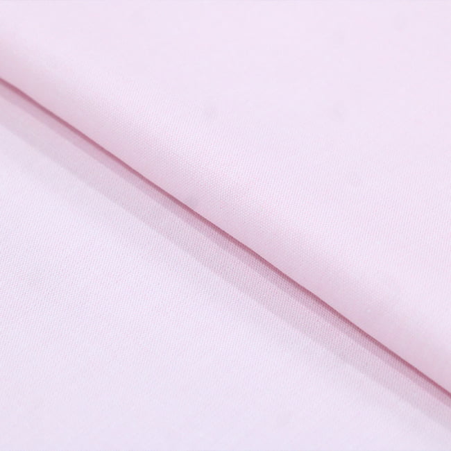 Tecido Camisaria Tricoline Fio 50 - Léon 06 - Liso - Rosa Claro - 100% Algodão - Milfios Tecidos