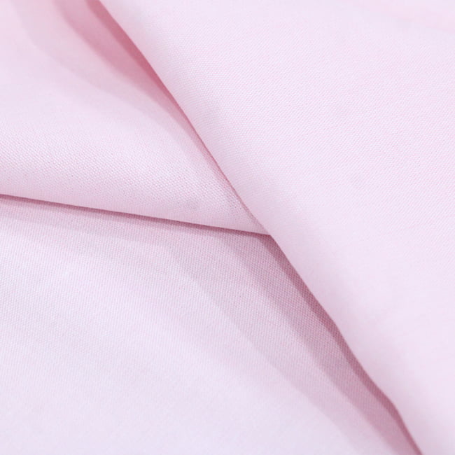 Tecido Camisaria Tricoline Fio 50 - Léon 06 - Liso - Rosa Claro - 100% Algodão - Milfios Tecidos