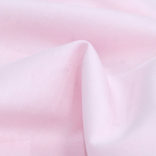 Tecido Camisaria Tricoline Fio 50 - Léon 06 - Liso - Rosa Claro - 100% Algodão - Milfios Tecidos