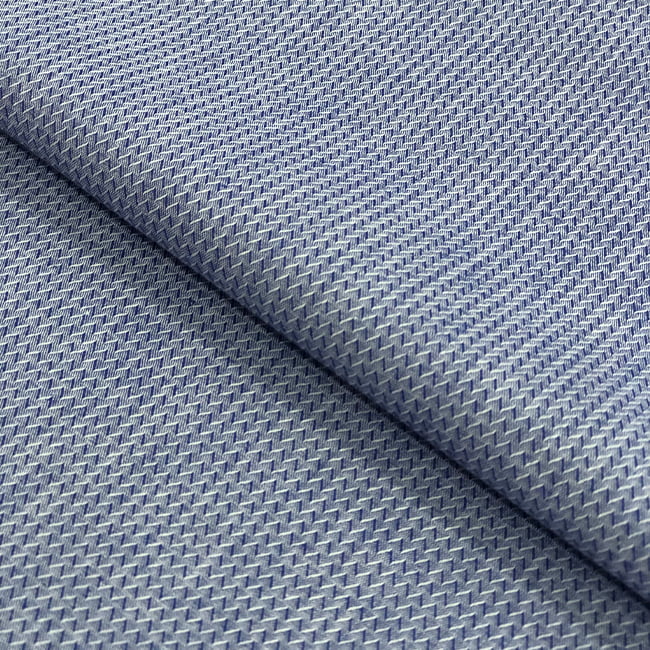 Tecido Camisaria Tricoline Fio 50 - Ravi 02 - Maquinetado - Azul Jeans - 100% Algodão  - Milfios Tecidos