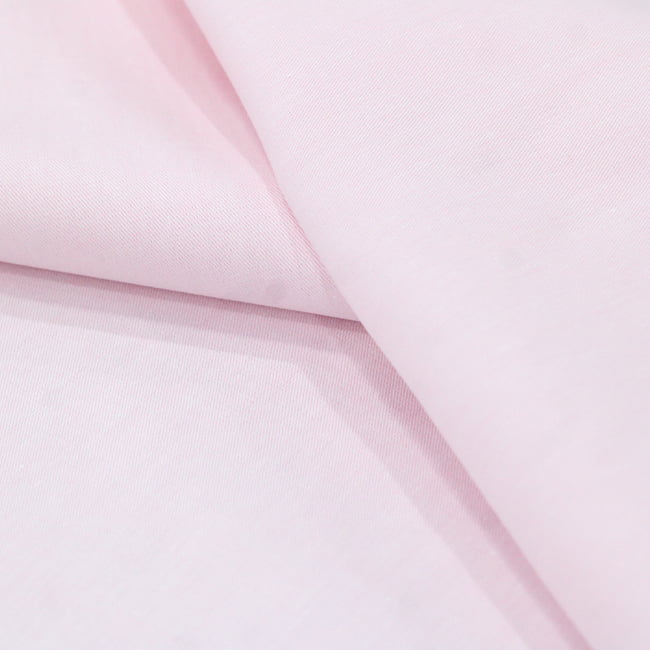 Tecido Camisaria Tricoline Fio 50 -  Sais 04 - Liso - Rosa - 100% Algodão - Milfios Tecidos