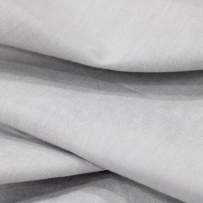 Tecido Camisaria Tricoline Fio 50 - Sais 05 - Cinza - Liso - 100% Algodão - Milfios Tecidos