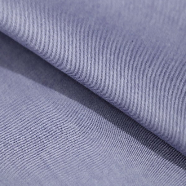 Tecido Camisaria Tricoline Fio 50 - Sais 14 - Liso - Azul Jeans - 100% Algodão - Milfios Tecidos