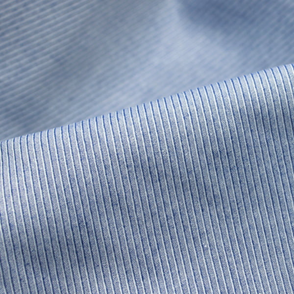 Tecido Camisaria Tricoline Fio 50 - Selkis 05 - Maquinetado - Azul Cinza - 100% Algodão - Milfios Tecidos