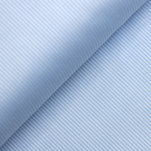 Tecido Camisaria Tricoline Fio 50 - Tinis 03 - Maquinetado - Azul Claro - 100% Algodão - Milfios Tecidos