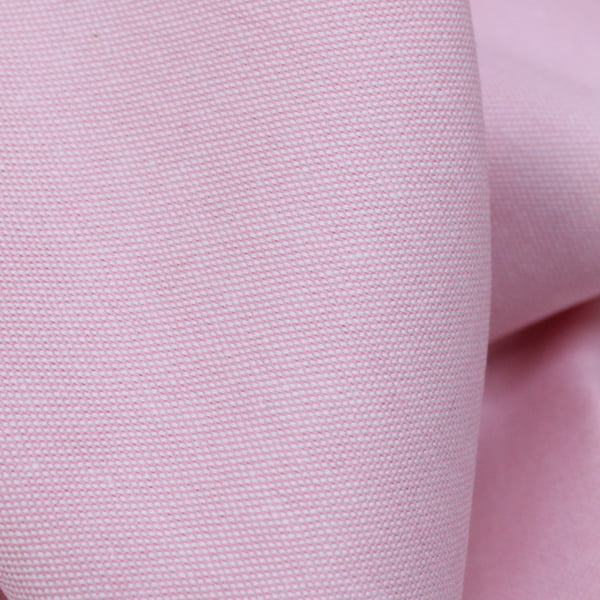 Tecido Camisaria Tricoline Fio 40  - Oxford 02 - Liso - Rosa Claro - 100% Algodão - Milfios Tecidos