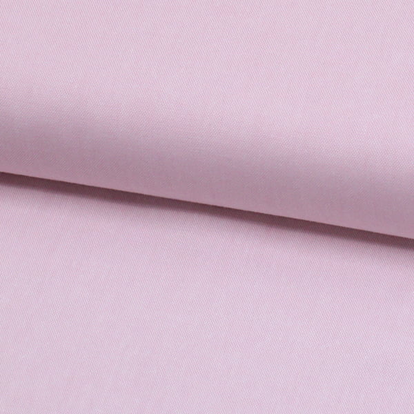 Tecido Camisaria Tricoline Fio 40  - Oxford 02 - Liso - Rosa Claro - 100% Algodão - Milfios Tecidos