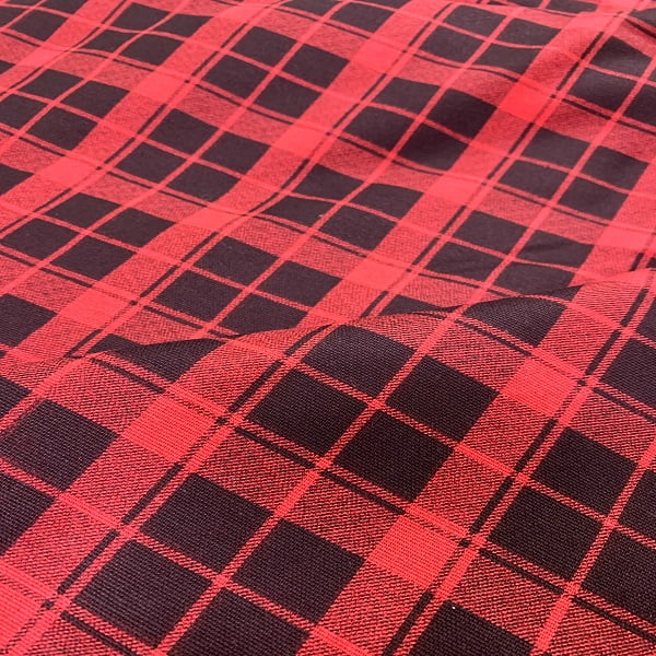Tecido Camisaria Flanela Xadrez - Street 01 - Vermelho - 100% Algodão    - Milfios Tecidos