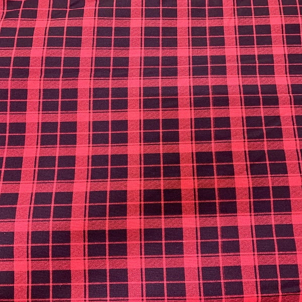 Tecido Camisaria Flanela Xadrez - Street 01 - Vermelho - 100% Algodão    - Milfios Tecidos