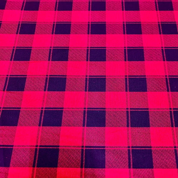 Tecido Camisaria Flanela Xadrez - Street Urban 01 - Vermelho - 100% Algodão  - Milfios Tecidos