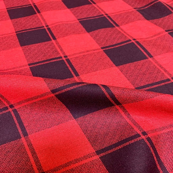 Tecido Camisaria Flanela Xadrez - Street Urban 01 - Vermelho - 100% Algodão  - Milfios Tecidos