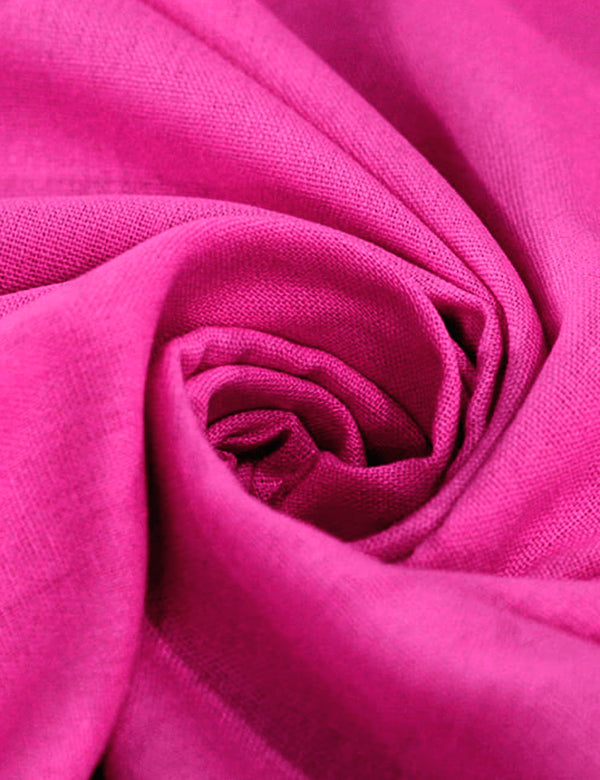 Tecido Linho Com Viscose Liso Premium - Super Pink - 28% Linho 68% Viscose 4% Fibras Diversas - Largura 1,35m - MILFIOS Tecidos
