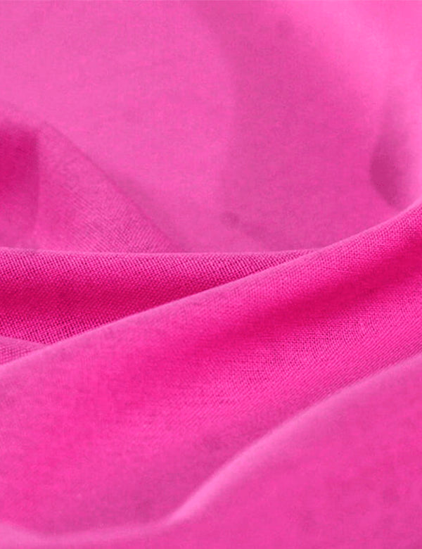 Detalhe do Tecido Linho Com Viscose Liso Premium - Super Pink - 28% Linho 68% Viscose 4% Fibras Diversas - Largura 1,35m - MILFIOS Tecidos